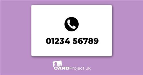 Phone Number Mono Card