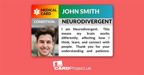 Neurodivergent Photo Medical ID Card (FRONT)