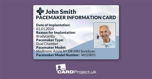 Pacemaker Information Card (FRONT)