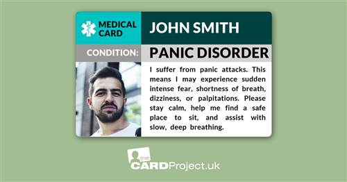 Panic Disorder Photo Medical Card (FRONT)