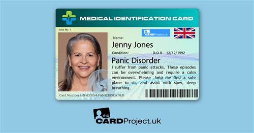 Panic Disorder Premium Medical Card (FRONT)