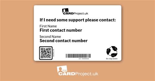 Parkinson's Disease Awareness Mono Medical ID Card  (REAR)