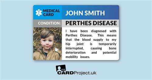 Perthes Photo Medical ID Card (FRONT)