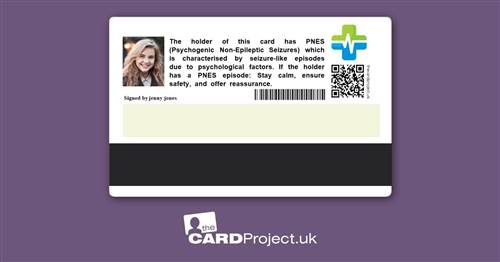 Premium PNES Medical ID Card  (REAR)