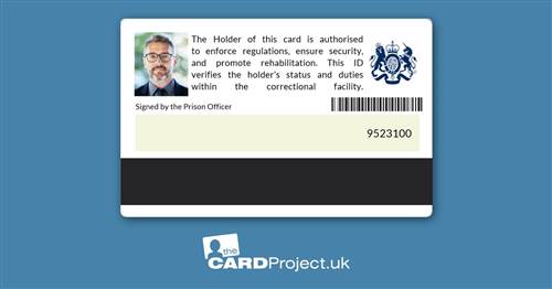 Prison Officer ID Card, Cosplay, Film and Television Prop (REAR)