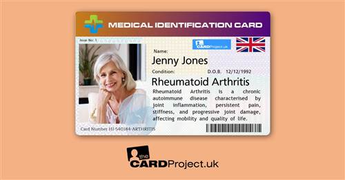 Rheumatoid Arthritis Premium Photo Medical ID Card 