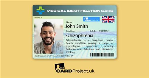 Schizophrenia Premium Photo Medical ID Card (FRONT)