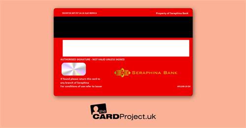 Seraphina Bank Cosplay Credit Card (REAR)