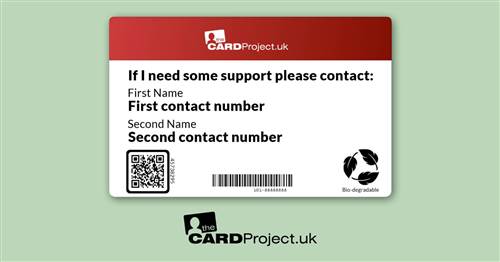 Sickle Cell Awareness Medical ID Alert Card  (REAR)