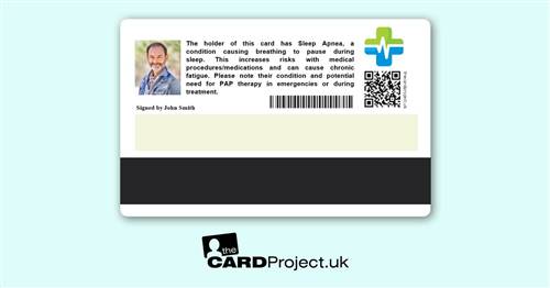 Premium Sleep Apnea Medical Card (REAR)
