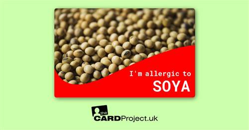 Soya Allergy Card