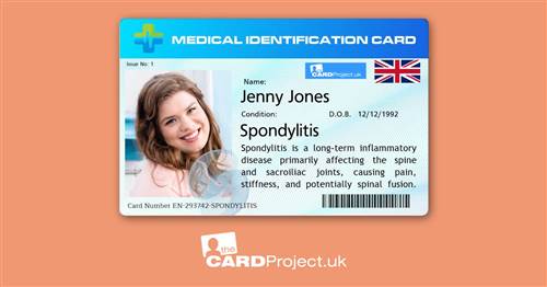 Spondylitis Premium Medical Photo ID Card