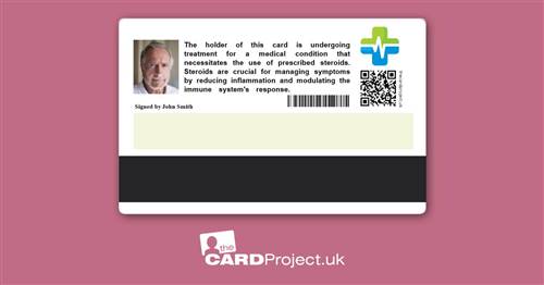 Steroid Therapy Premium Medical ID Card (REAR)