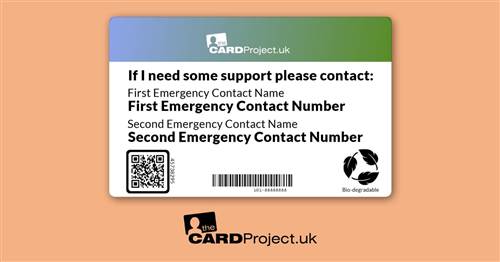 Stoma Bag Medical ID Card  (REAR)