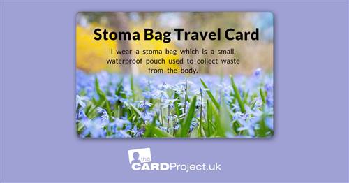 Stoma Bag Travel Card