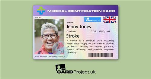 Stroke Premium Photo Medical ID Card  