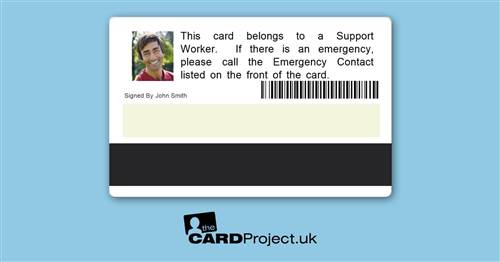 Support Worker ID Card Premium (REAR)