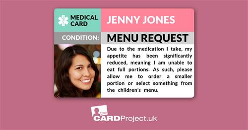 Medication Menu Request Photo ID Card