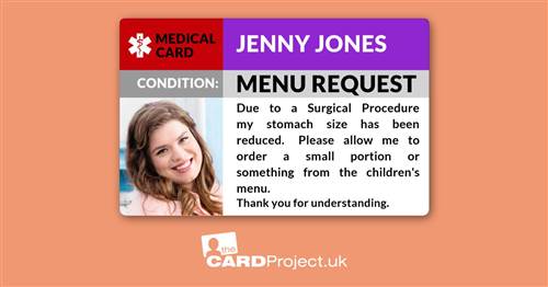 Menu Request Photo ID Card 