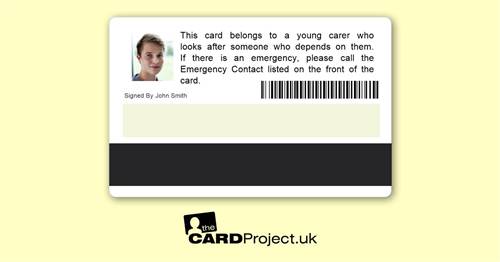 Young Carer ID Card Premium (REAR)