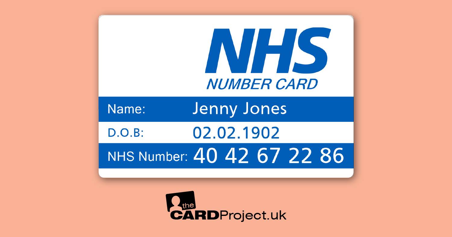 NHS Number Card