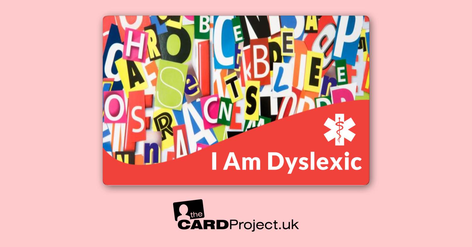 Dyslexia Card - I Am Dyslexic Identification Card - Helps with Reading ...