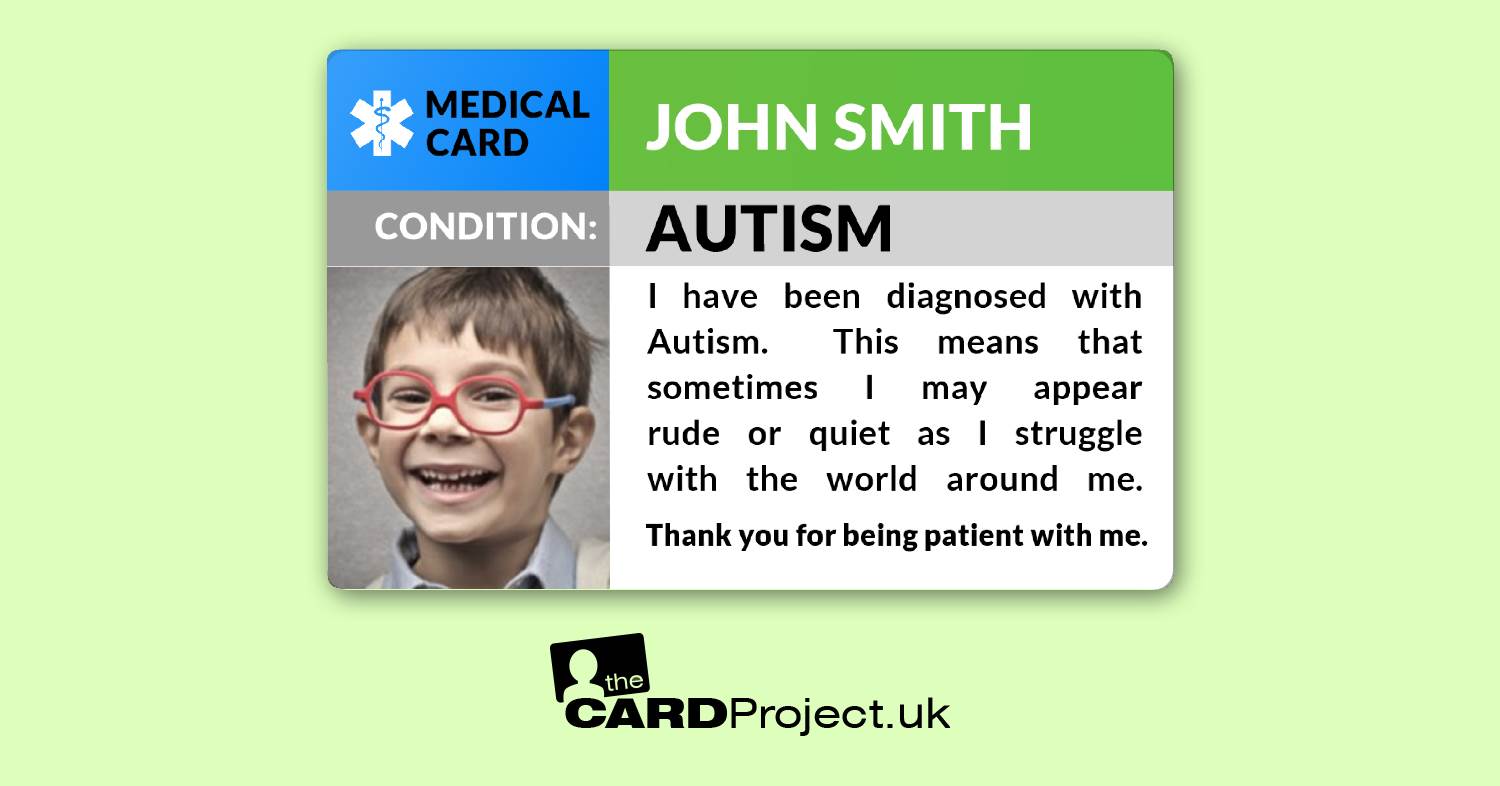 Autism Medical Photo ID Card 