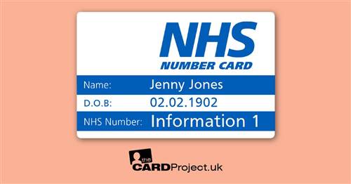 NHS Number Card