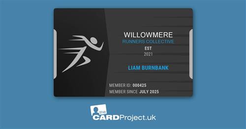 Personalised Running Club Membership ID Cards | From £6.99