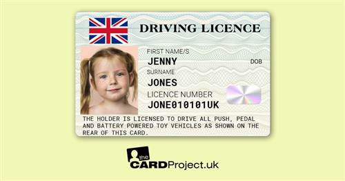 Childs Driving Licence, Double Sided ID Card